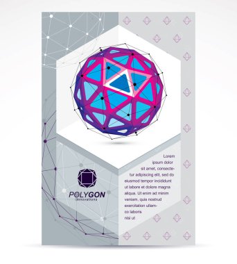 İnovasyon teknolojileri şirket sunum broşürü. Grafik Vect