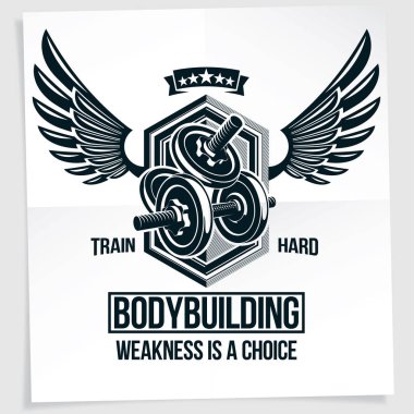 Disk weig kullanılarak oluşturulan Power lift yarışma vektörü posteri