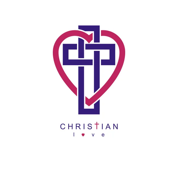 Християнська любов і істинна віра в векторний символ Бога — стоковий вектор