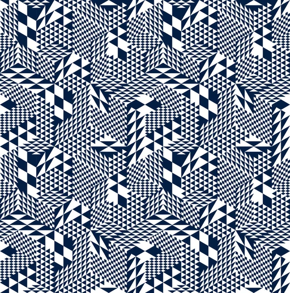 Geometriskt 3D sömlösa mönster med kuber, romb och trianglar — Stock vektor