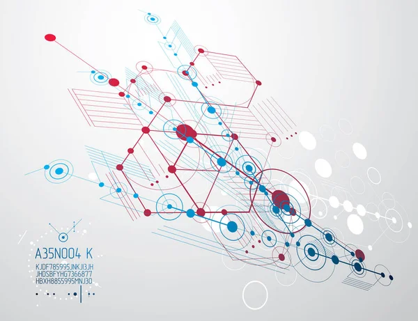 Vector industriële en technische achtergrond toekomstige technische p — Stockvector