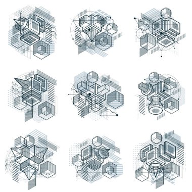 İzometrik arka hatları ve diğer farklı el ile