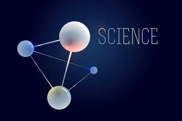 Moléculas vectoriales química científica y física tema vector a — Vector de stock