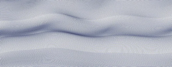 Dots mesh grid particles flow abstrakter Vektorhintergrund, modern — Stockvektor