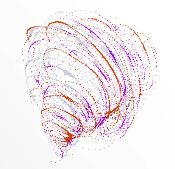 Deeltjes stroom whirlpool kleurrijke vector abstracte achtergrond, LIF — Stockvector