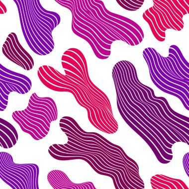Soyut şekiller kusursuz vektör arkaplanı, çizgili desen 