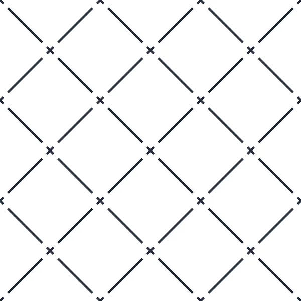 Nahtlose gekreuzte Linien geometrisches Muster, abstraktes minimales Vecto — Stockvektor