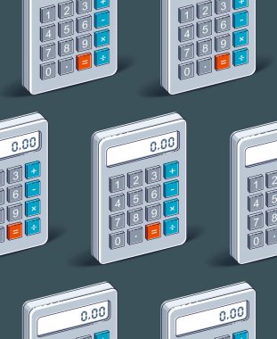 Hesap makineleri sorunsuz arka plan, vergi ve muhasebe Web sitesi için zemin vektör duvar kağıdı veya web sitesi arka plan.