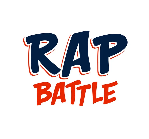 Rap Battle Vector Typing Music Theme Logo — Stock Vector