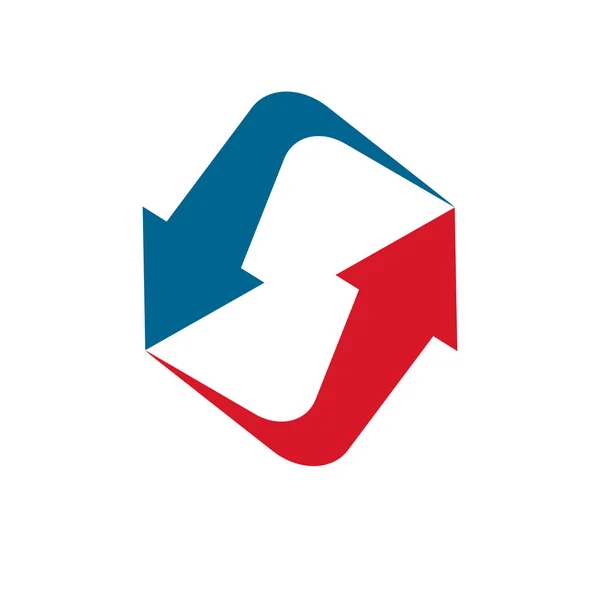 Vektor Šipka Směřující Nahoru Obchodní Rozvoj Logo Izolovaných Bílém Pozadí — Stockový vektor