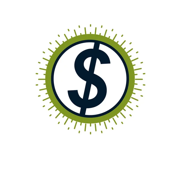 Signo Dólar Icono Vector — Vector de stock