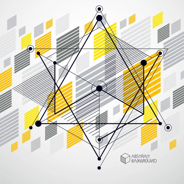 Trend Isometrische Geometrische Muster Gelben Hintergrund Mit Hellen Blöcken Und — Stockvektor