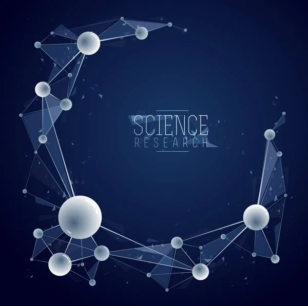 Molécules Atomes Vecteur Abstrait Science Chimie Physique Thème Illustration Micro — Image vectorielle