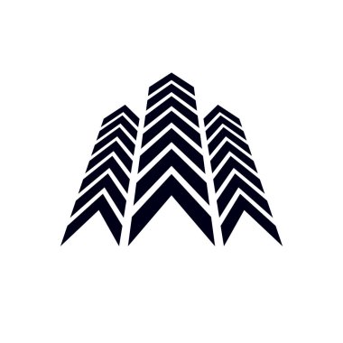 Oku yükselt, grafik tasarım elementi. Beyaz arka planda kurumsal kalkınma logosu izole edildi. Şirket artan konsept.