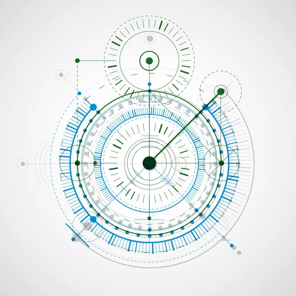 Plano Técnico Proyecto Ingeniería Abstracta Para Uso Diseño Gráfico Web — Vector de stock