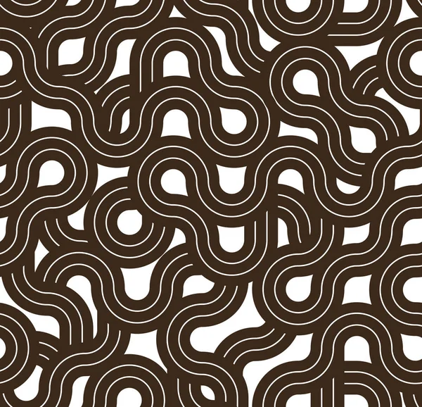 Stripy Vector Naadloos Patroon Met Geweven Lijnen Geometrische Abstracte Achtergrond — Stockvector