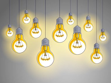 Ampuller güzel vektör gerçekçi illüstrasyon parlayan. ıde