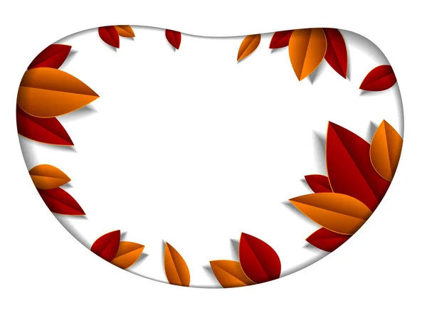 Herbst Blätter schönen Hintergrund oder Rahmen mit leeren Kopie spac — Stockvektor