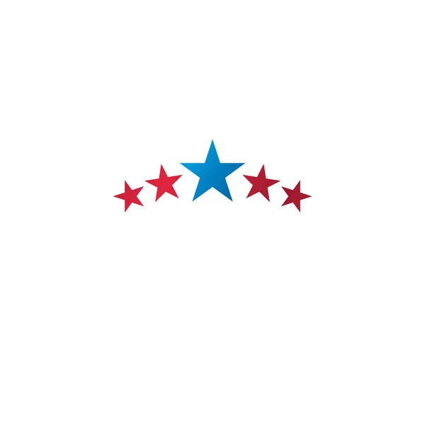 Symbol 5 gwiazdek, symbol rankingu. Heraldyczny herb dekoracyjny — Wektor stockowy