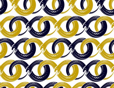 Yılanlar kusursuz arkaplan, vektör tehlikeli yılanlar desen, vintage stil döşeme sonsuz duvar kağıdı.