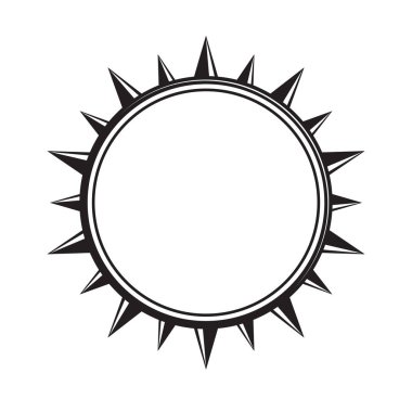 Keskin metal turşu vektör simgesine sahip tasma beyaz üzerine izole edildi.