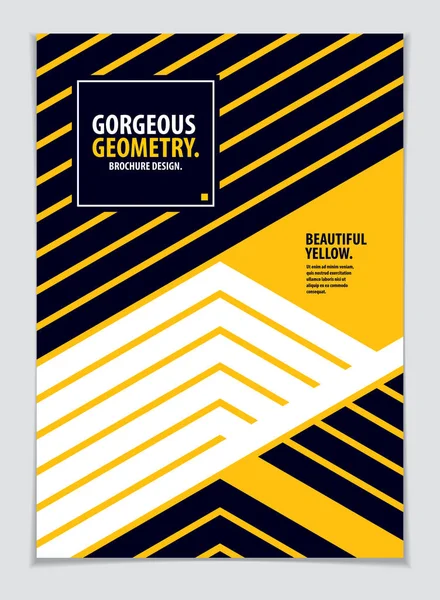 Minimalist Kapak Broşürü Tasarımı Vektör Geometrik Desen Soyut Arkaplan Kapak — Stok Vektör