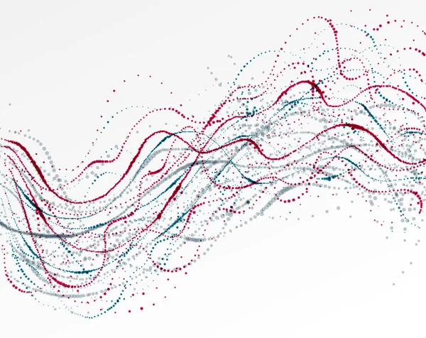 Prickade Partikel Array Flödande Vektor Abstrakt Bakgrund Livsformer Bio Tema — Stock vektor