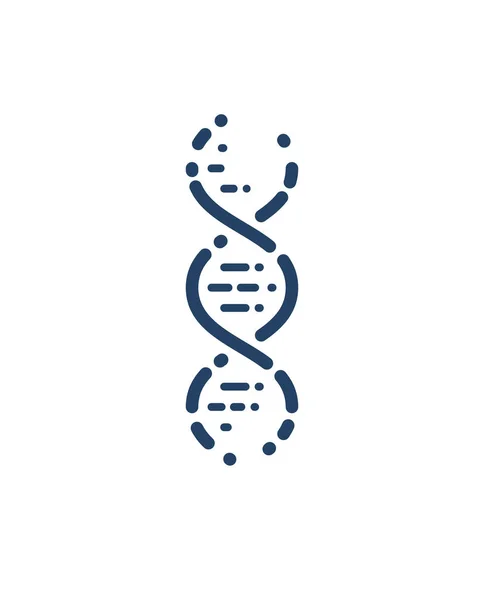 Icono Lineal Simple Vectorial Dna Símbolo Biología Científica Del Arte — Vector de stock