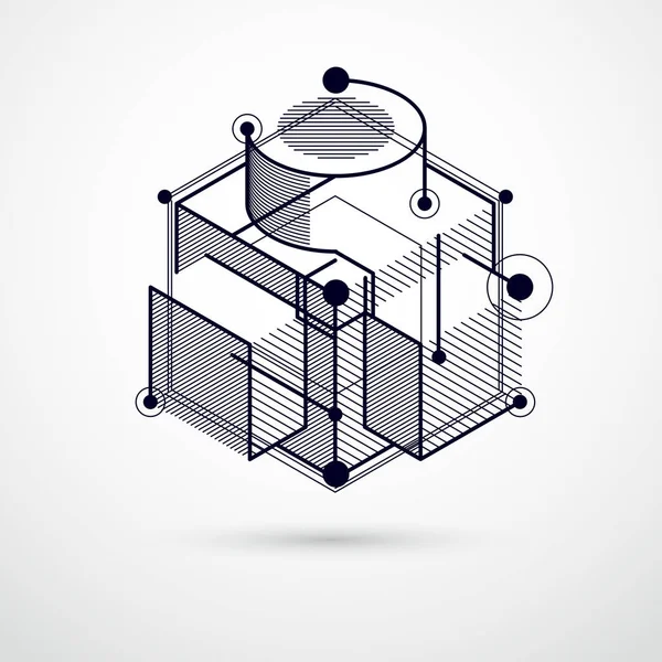 Composición Vectorial Abstracta Con Figuras Geométricas Simples Símbolos Arte Fondo — Archivo Imágenes Vectoriales