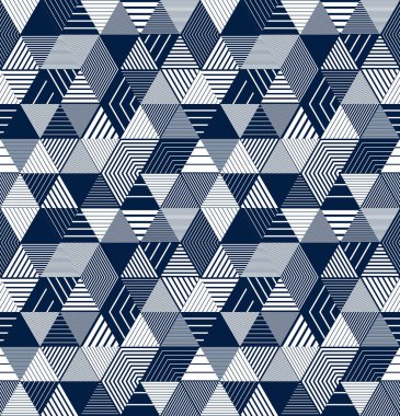 Dikişsiz izometrik çizgiler geometrik desen, 3d küpler vektör tili