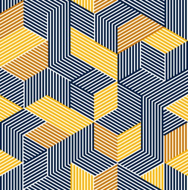 3d küpler dikişsiz desen vektör arka plan, çizgili boyutlu b