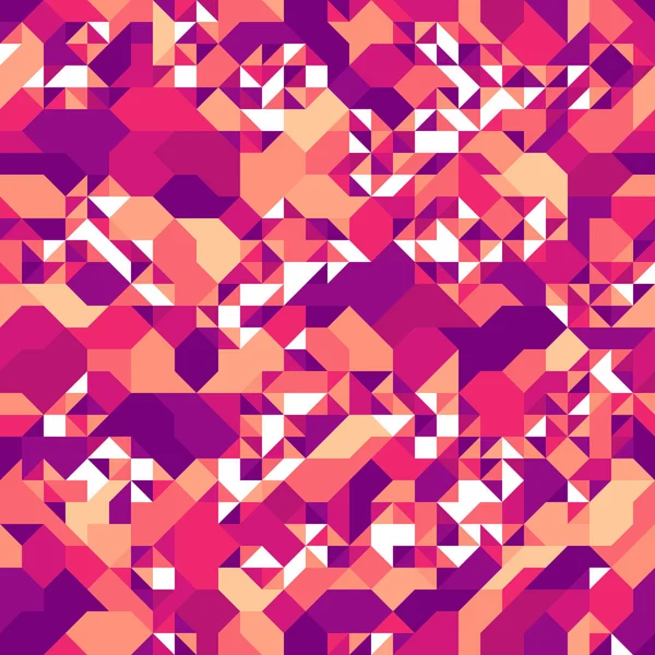 Mosaik nahtlosen Hintergrund, Vektor chaotischen abstrakten geometrischen ti — Stockvektor