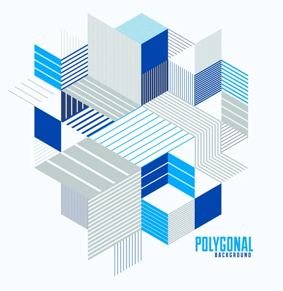 Diseño abstracto poligonal de vector de poli bajo, estilo retro artístico — Vector de stock