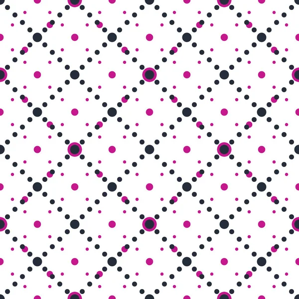 Patrón geométrico de líneas de puntos cruzados sin costura, abstracto mínimo — Vector de stock