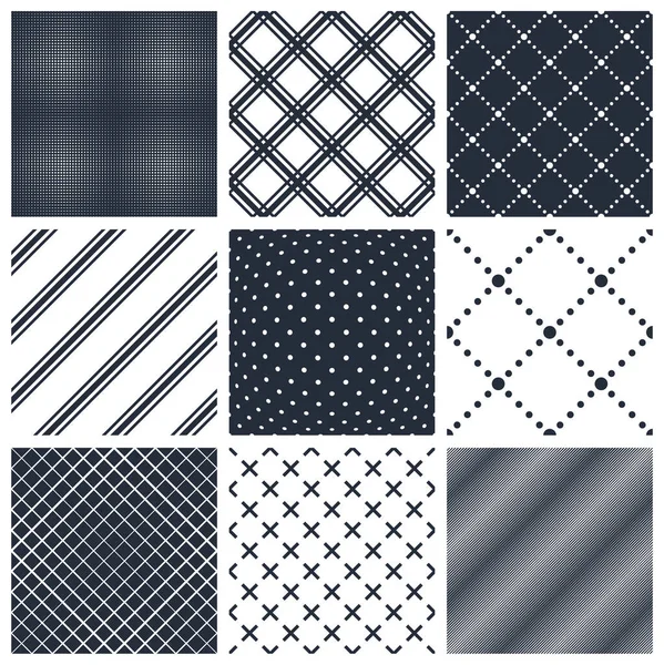 Conjunto de patrones geométricos simples mínimos sin costura, vector abstracto — Archivo Imágenes Vectoriales