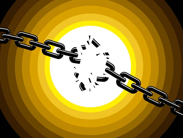 Breaking chain freedom and freedom concept vectoriel illustration i — Image vectorielle