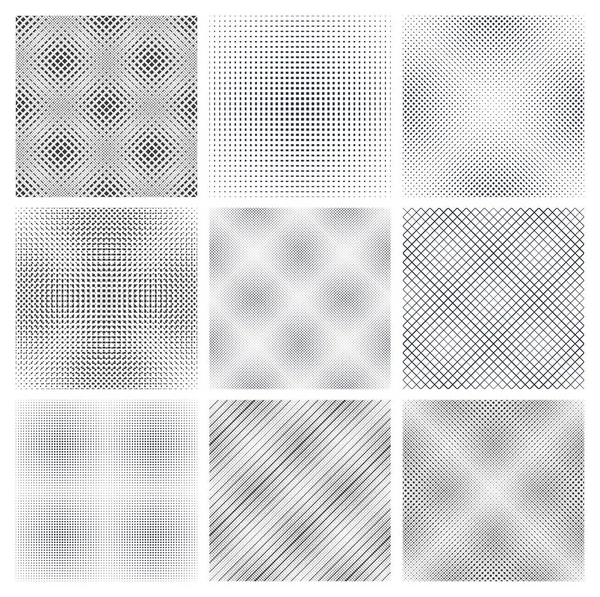 Geometric Seamless Patterns Set Abstract Minimalistic Simple Lined Dotted Backgrounds — Stock Vector