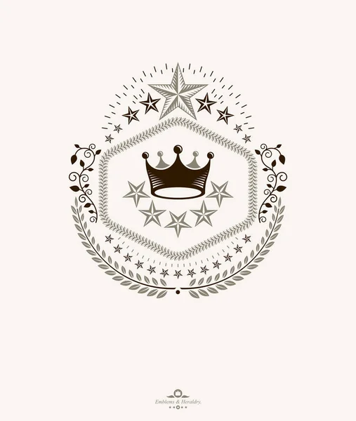 Plantilla Diseño Heráldica Vintage Emblema Vector — Vector de stock