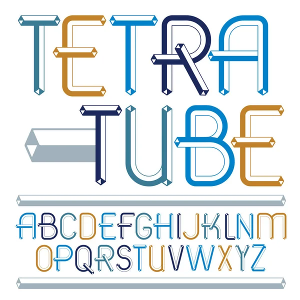 Vektor Großbuchstaben Moderne Alphabet Buchstaben Gesetzt Künstlerische Schrift Typoskript Zur — Stockvektor