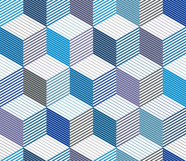 Кубики Бесшовные Векторный Фон Шаблона Подкладка Размерных Блоков Архитектура Строительство — стоковый вектор