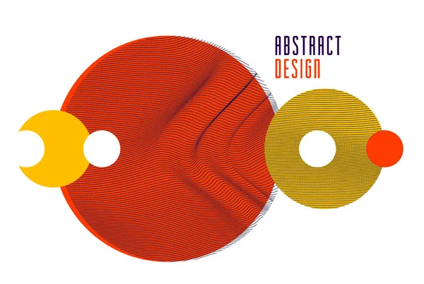 Abstrakt Vektor Bakgrund Med Trendiga Färgcirklar Och Flytande Partiklar Texturer — Stock vektor