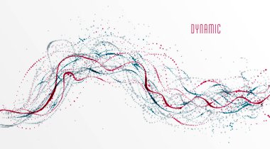 Particle flow array colorful vector abstract background, life forms bio theme microscopic design, dynamic dots elements in motion. clipart svg vector 