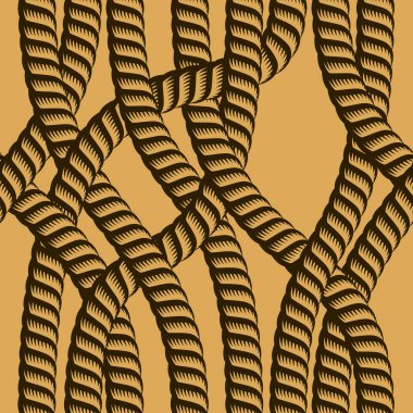 Kusursuz denizcilik halat şablonu vektörü. Sonsuz donanma çizgileri ve illüstrasyon illüstrasyonu. Karmaşık kordon stili çizimler. Kumaş, duvar kağıdı, ambalaj, ağ ve baskı için kullanılabilir.