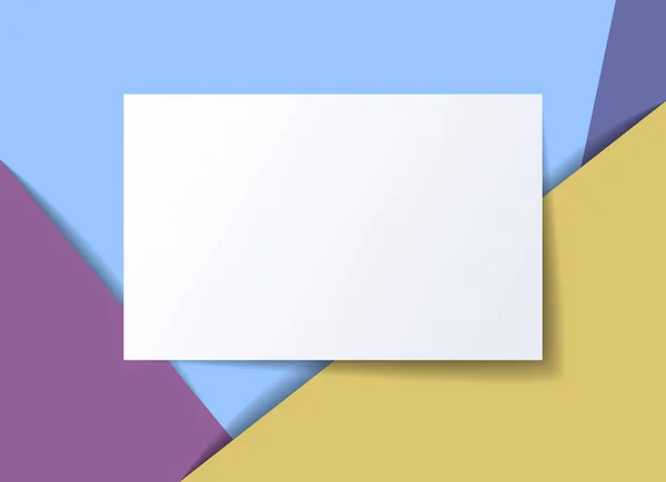テキストデザインテンプレート チラシ ポスター カード バナー 広告レイアウト 中程度の色と幾何学的な形状のためのコピースペースを持つフレームベクトル現代的なスタイルの紙カット3Dイラスト — ストックベクタ