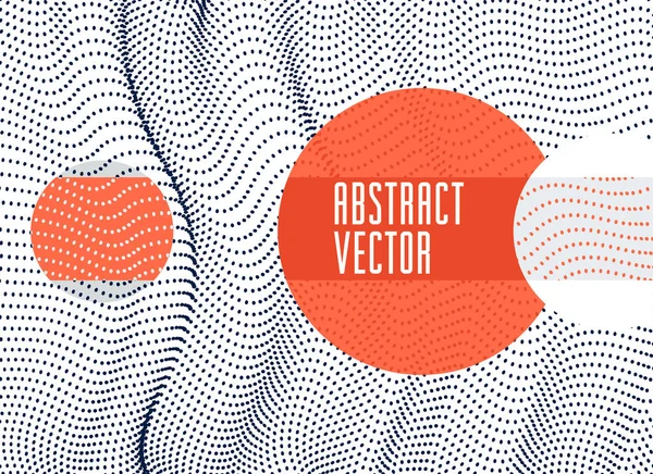 Las Partículas Malla Puntos Fluyen Fondo Vectorial Abstracto Abstracción Rítmica — Archivo Imágenes Vectoriales