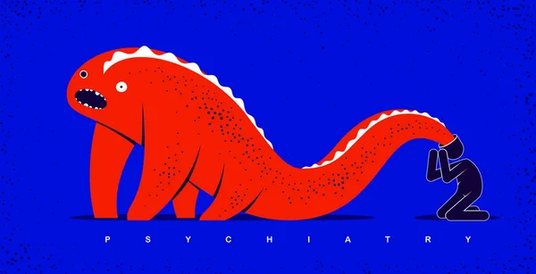 Psychische Probleme Wie Phobie Psychose Schizophrenie Halluzinationen Vektorkonzept Illustration Flachen — Stockvektor