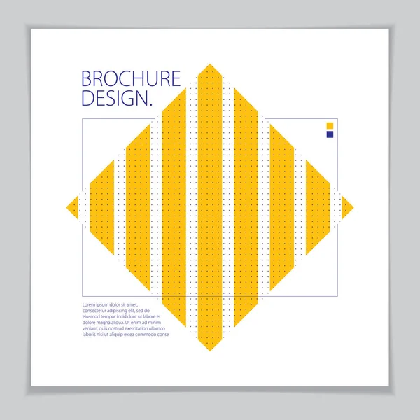 Ontwerpsjabloon Minimale Brochureontwerp Moderne Geometrische Abstracte Patroon Vector Achtergrond Gestreepte — Stockvector