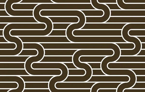 Linearer Nahtloser Hintergrund Mit Verdrehten Linien Abstrakten Geometrischen Vektormustern Streifenweberei — Stockvektor