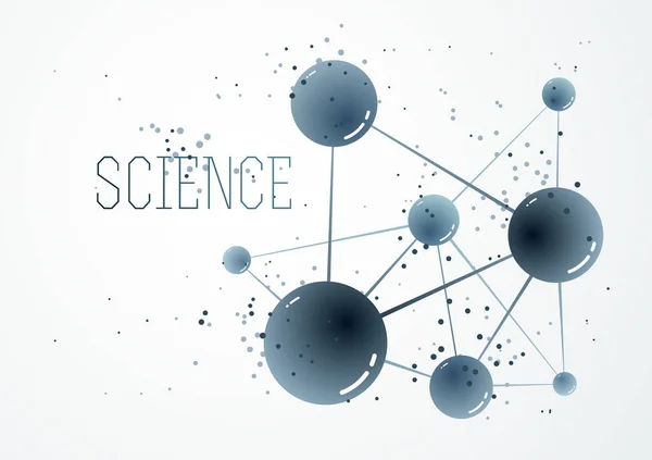Εικονογράφηση Φορέα Των Μορίων Επιστήμη Χημεία Και Φυσική Θέμα Αφηρημένο — Διανυσματικό Αρχείο