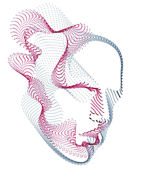 Spirit Digital Elektronisk Tid Artificiell Intelligens Vektor Illustration Människans Huvud — Stock vektor